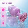 Vibrant Purple Metal Butt Plug for Men and Women - Erotic Toy