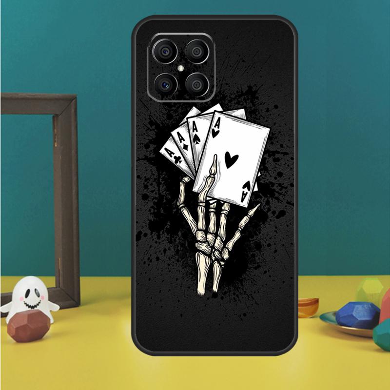 Poker Playing Card Case For Honor X9c X8a X8b X9b X9a X8 X9 50 70 90 Lite Honor 200 Pro Magic 5 6 7 Lire Cover
