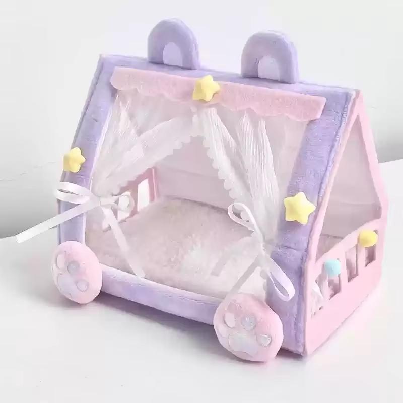 Cute Cotton Baby Tent Small Bed, Creative Doll Storage Desktop Decoration Girl Heart Small Gift Desktop Doll Display Ornament белый