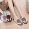 Women's Breathable Lightweight Low Heel Walking Shoes Comfort Non-Slip Daily Footwear for Elderly Moms