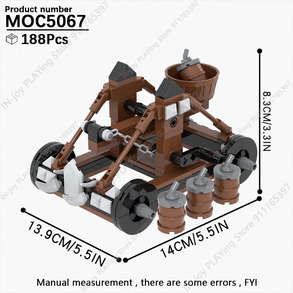MOOXI Medieval Building Blocks Set Military War Castle Knight Carriage Crossbow Siege Vehicles Model MOC Bricks Toy For Boy Gift