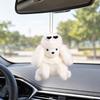 Cute Glasses Poodle Keychain, Fluffy Dog Plush Toy for Bag, Small Stuffed Animal Keyring for Backpack Purse Car Keys Accessories