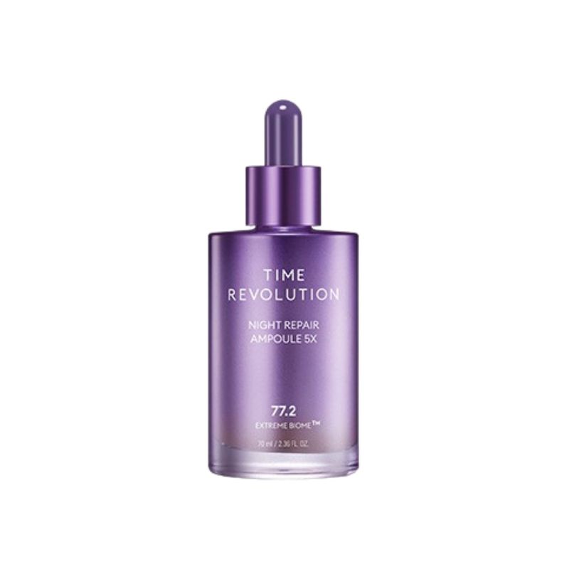 [MISSHA] Time Revolution Night Repair Ampoule 5X (70ml) – 5th Gen Anti-Aging Night Serum for Firming & Revitalizing