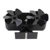 Fireplace Fan Quiet Operating 180-220CFM 1400rpm Aluminum Alloy 6 Blade Heat Powered Wood Stove Fan