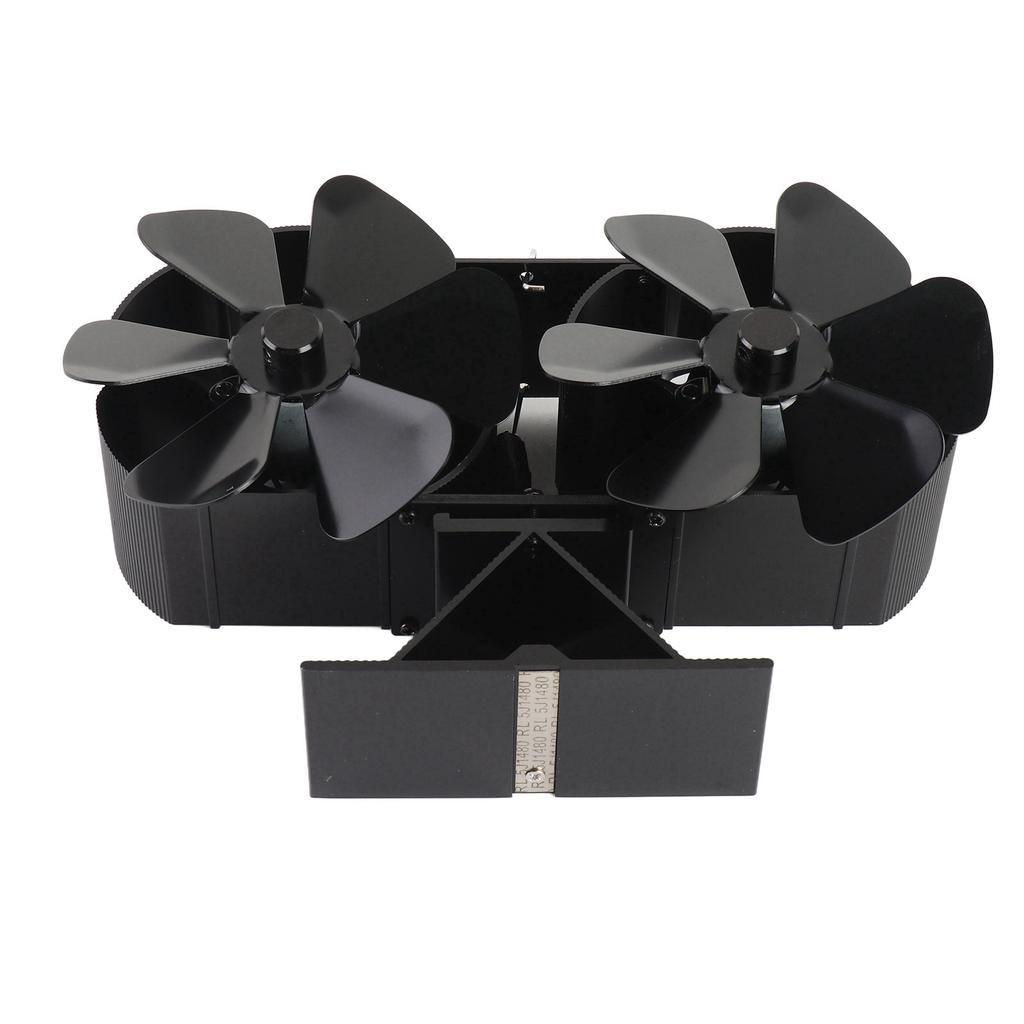 Fireplace Fan Quiet Operating 180-220CFM 1400rpm Aluminum Alloy 6 Blade Heat Powered Wood Stove Fan