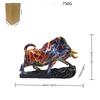 Creative Water Transfer Colorful Wall Street Bull Ornament, Resin Craft For Home Living Room Entrance Desktop Decoration
