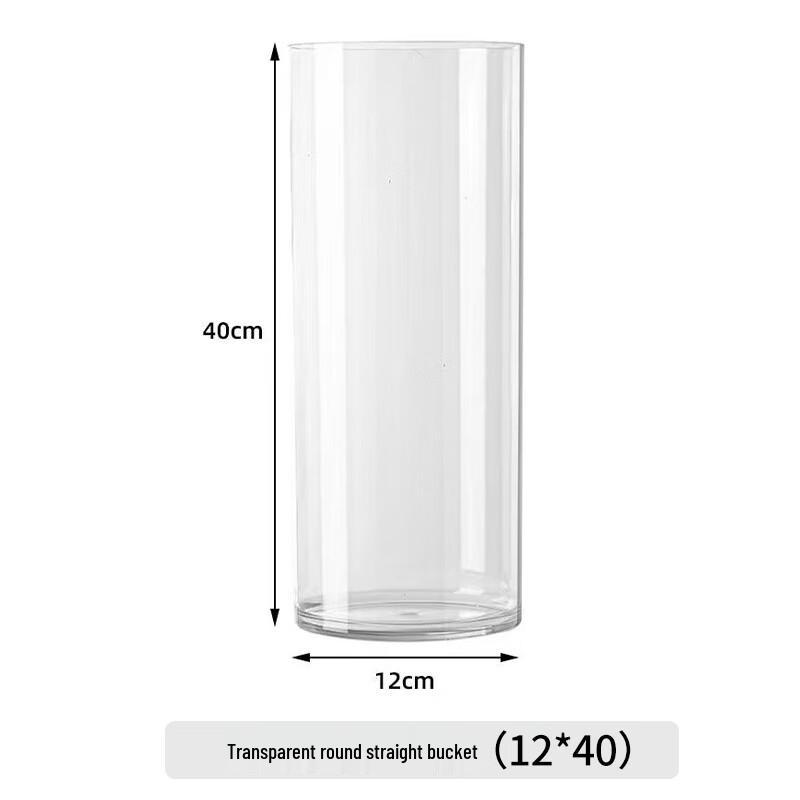 Прозрачная цилиндрическая акриловая ваза для цветов