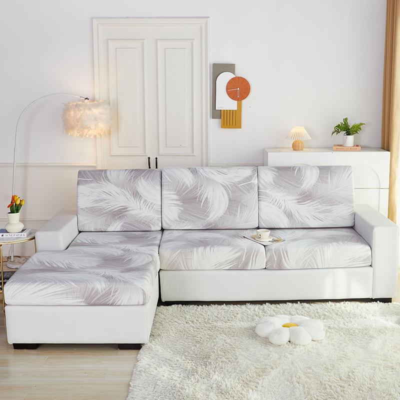 Stretch Sofa Seat Cushion Cover Furniture Protector Slipcover Sofa Covers for Living Room Soft Flexibility with Elastic Bottom