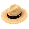 Yunibeosyeolkemiseuteuli Gold Metal Natural Fedora Summer Fedora