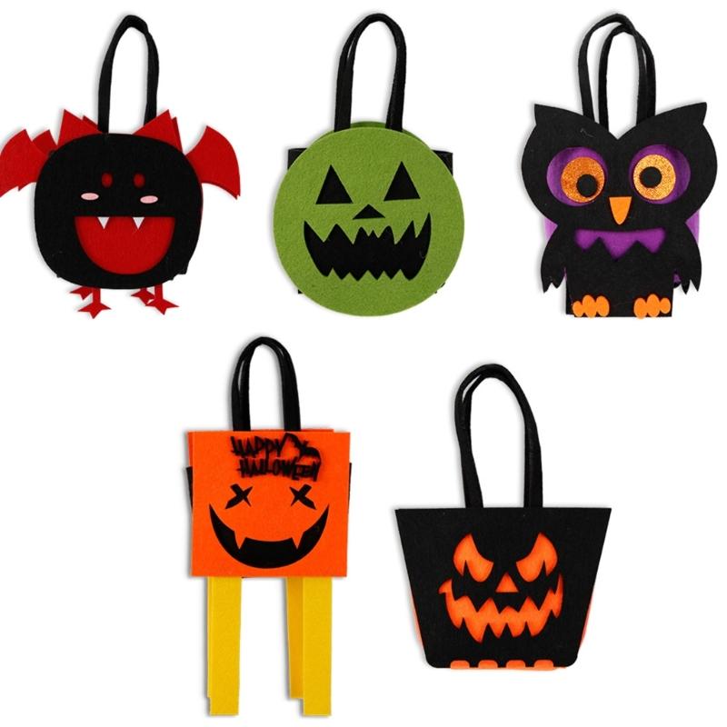 Festival Halloween Candy Bag Gift Cookie Bags Bat/Skull/ Skeleton Shaped Packaging Bags for Trick or Treating Pouch