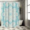 Blue White Floral Shower Curtain Luxury Decorative Fabric for Bathrooms Waterproof Bathroom Liner Size Customizable