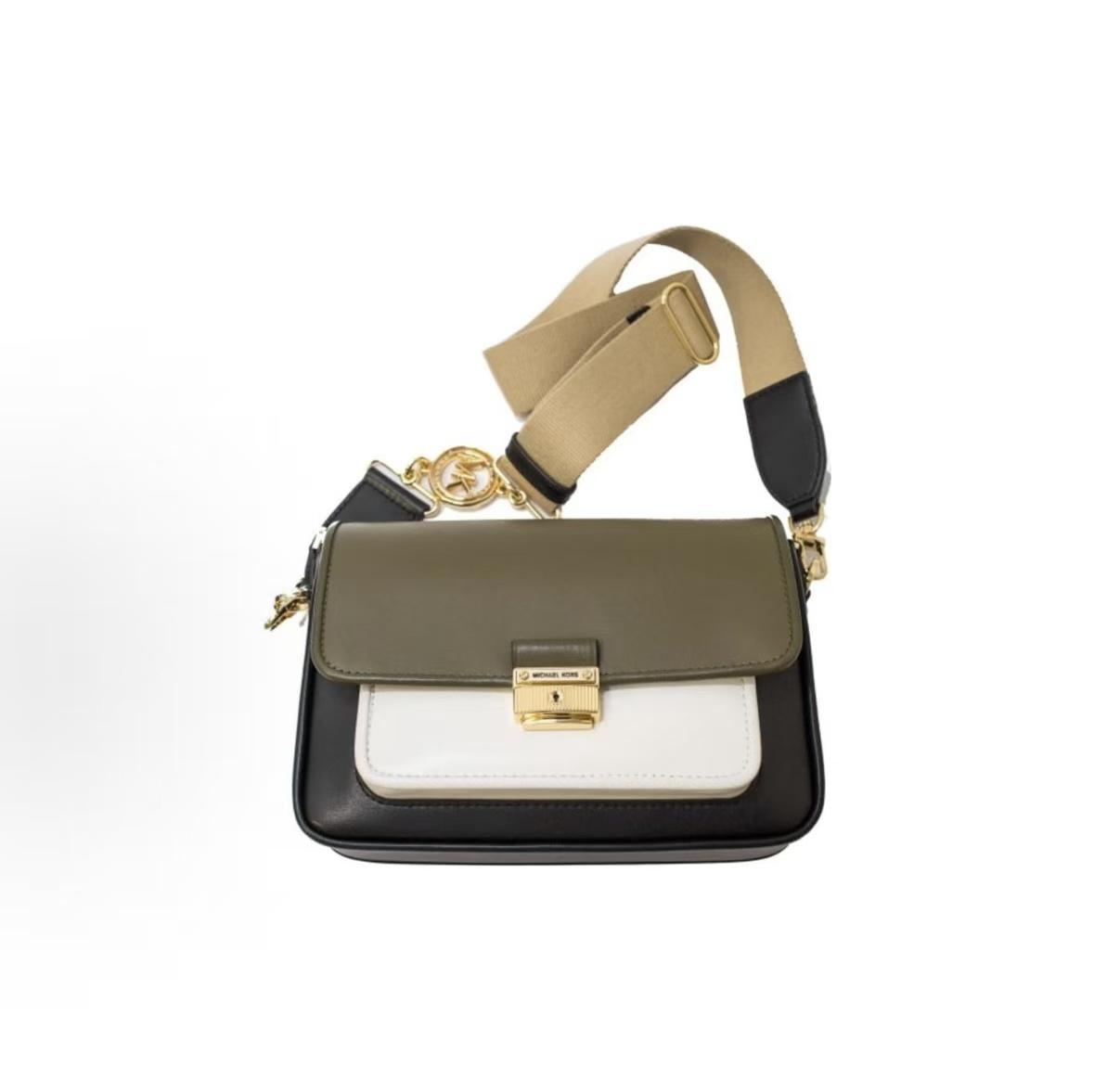 

Michael Kors MK Bradshaw Classic Gold Buckle Flap Commuter Envelope Bag Women Handbags Olive-Green Black 30T1G2BM2L-315 Basic Set (Bag+Dust Bag)
