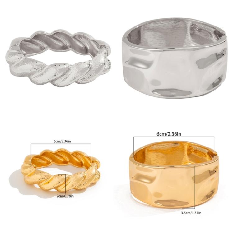 Wide Metal Bangles Women Vintage Punk Arm Bracelet Grunge Steampunk Jewelry Fashion Wrist Jewelry for Daily Party