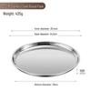 Stainless Steel Multi-Purpose Round Tray - Large Plate for Vegetables, Fish, Barbecue, Commercial or Household Use