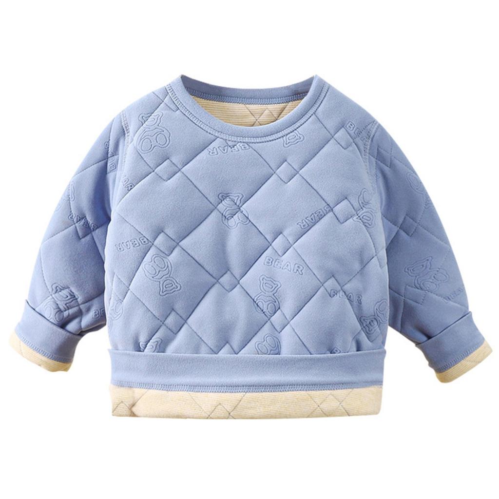 School Uniform Artifact, Children's Warm Underwear with Thick Velvet, Men's Autumn Clothes, Women's Clothing, Warm Clothes for Autumn and Winter