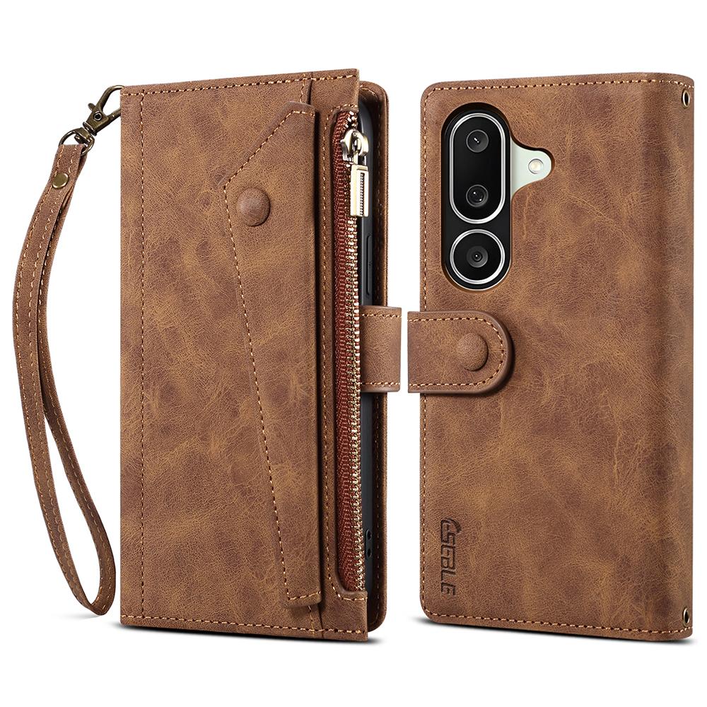 

ESEBLE Star Series For Samsung Galaxy M56 5G Case Zipper Wallet Leather Stand Phone Cover with Wrist Strap C