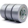 BOMEI PACK Unil - Grey Cloth Adhesive Tape, Heavy Duty Duct Tape 3 Rolls 50 Mm X 50 M for Repair Work, Fixatio172