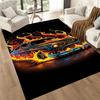 Neon Retro Car Night Drive Floor Mats for Living Room, Bedroom and Room Decoration Are Suitable for Gifts.