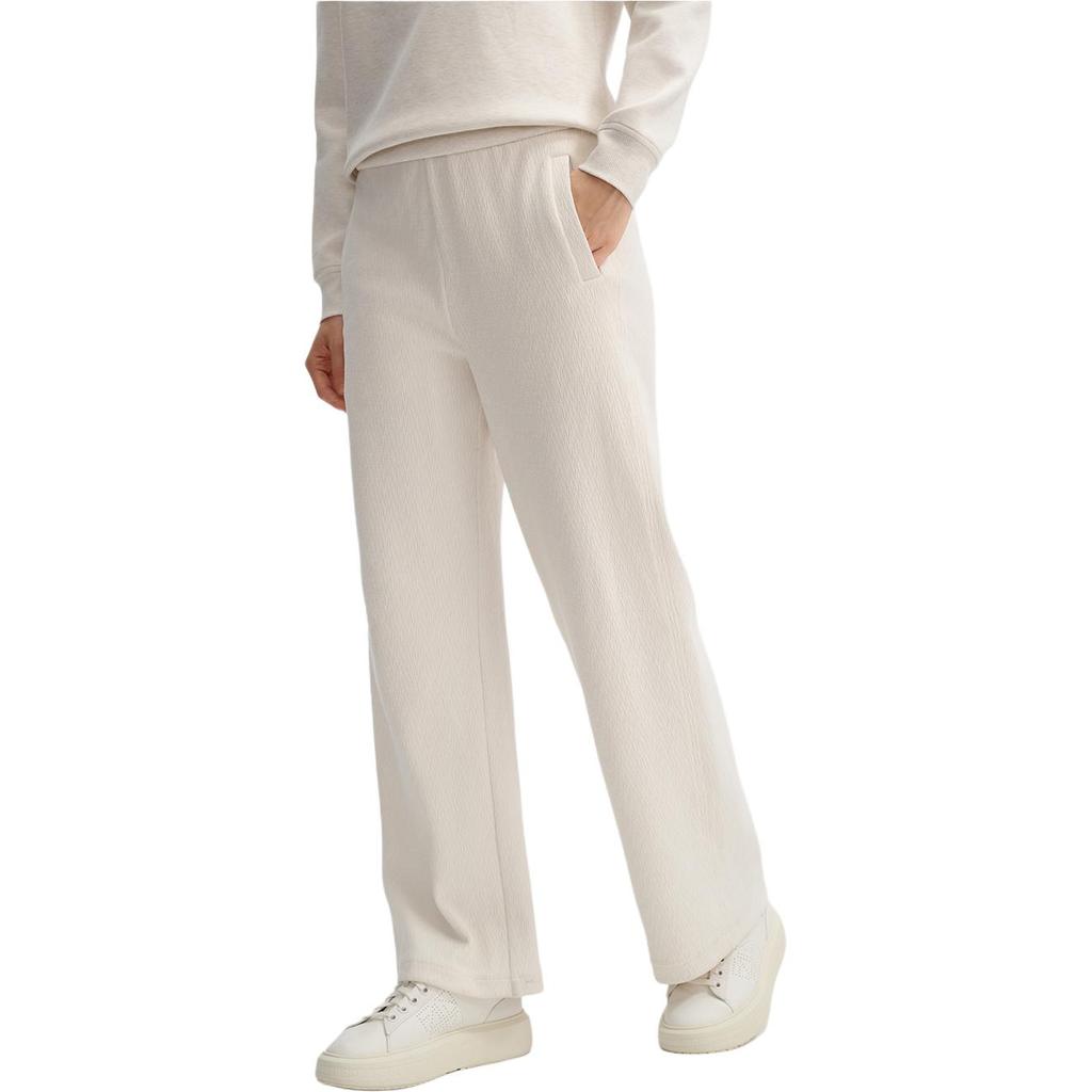 Fila Comfortable Loose Knit Wide Leg Casual Pants Women Bottoms Ice-Cream-White F11W513602FIV