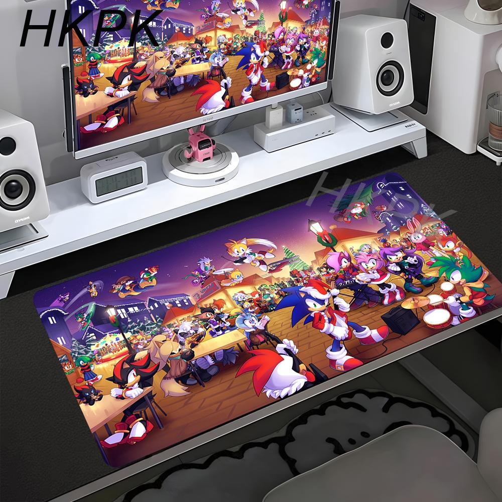 Anime Sonic The Hedgehog Mouse Mat Desk Mat With Pad Gaming Accessories Prime Gaming XXL Keyboard Pad Padding Mat