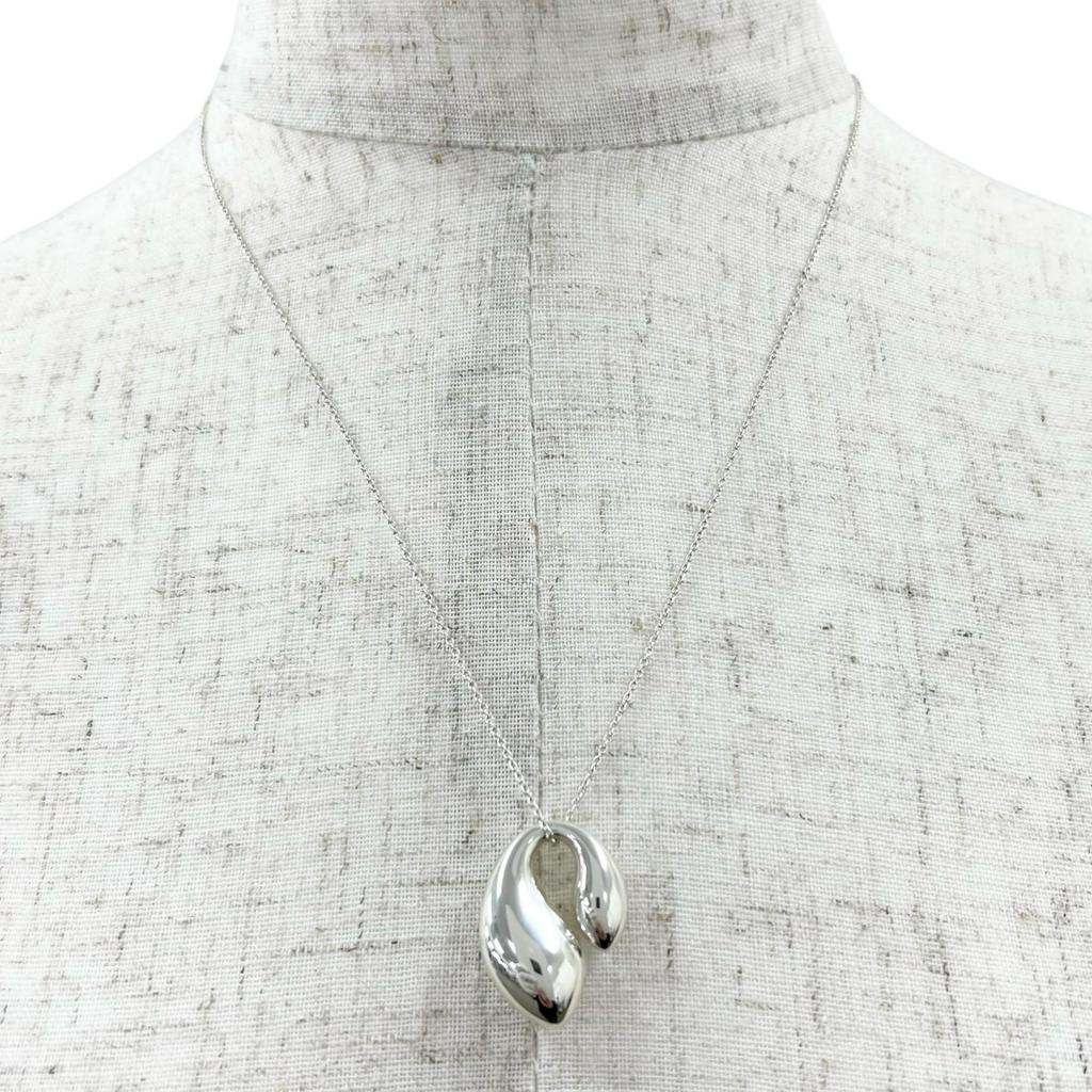 TIFFANY&Co. Elsa Peretti Necklace Silver Women Double Teardrop Used
