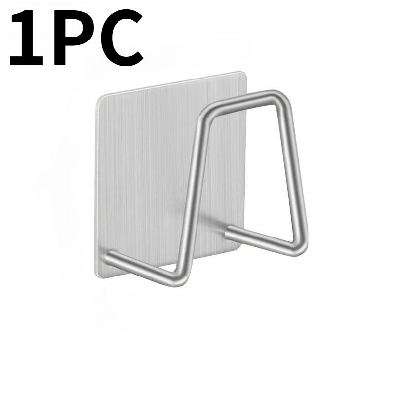 

Stainless Steel Sponge Holder Kitchen Sink Drain Drying Rack Self Adhesive Wall Storage Hooks Multi-functional Storage Organizer