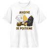 Camiseta com Banda Angina de Peito Verão Novidade Camisetas Unissex Algodão Gola O Camisetas Oversized Manga Curta Estilo de Rua Tops