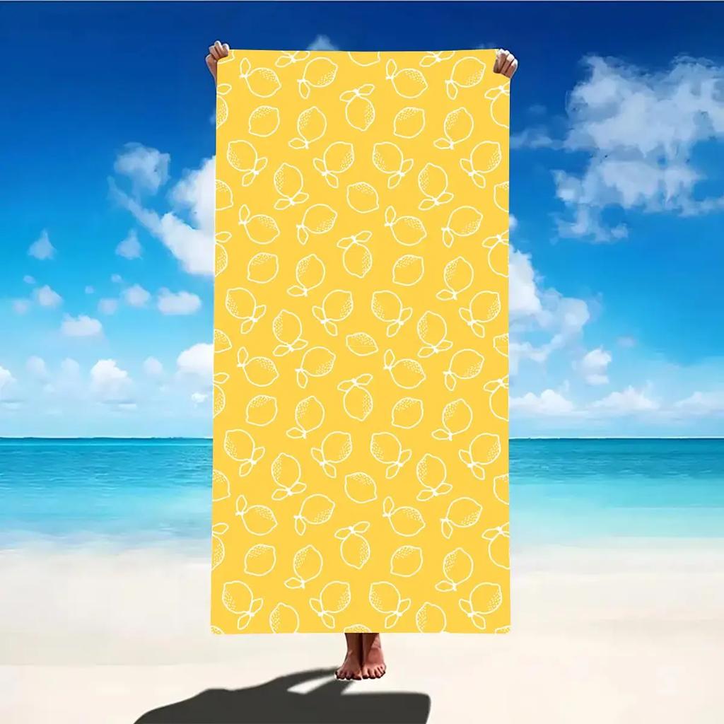 Fruit print Beach Towel Portable Quick Fast Dry Sand Outdoor Travel Swim Blanket Floral Print Mat Personalization Stripes Towel