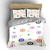 Buntes Augenmuster Bettwäscheset Bettwäsche Bettbezug-Set Bettbezug Kissenbezüge (1 * Bettbezug 2 * Kissenbezüge, ohne Bettdecke)