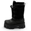 Pristine PRADA Short Boots Monolith Logo Lace-up Boots Black Women 36 1U363M Used