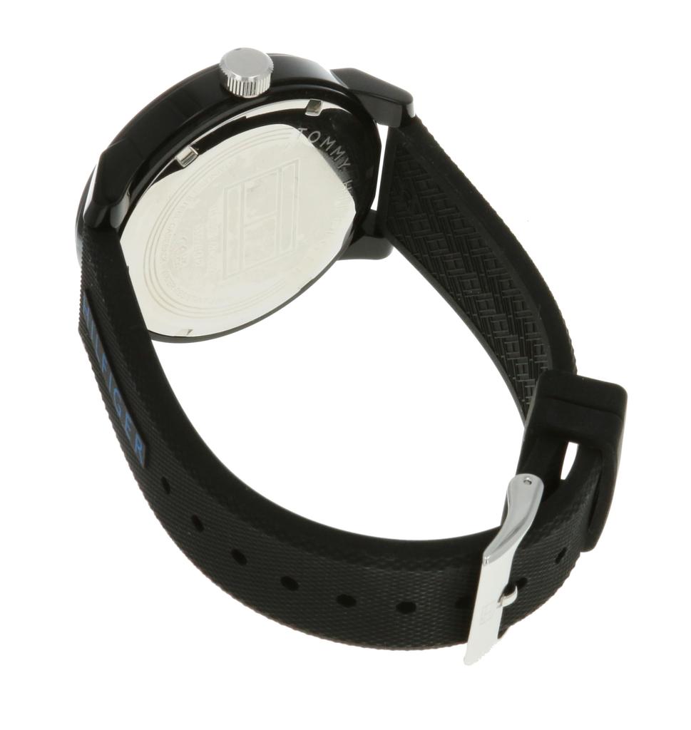 Tommy Hilfiger Black Rubber 1791744 Men's Watch, Dial, Strap, [Used]