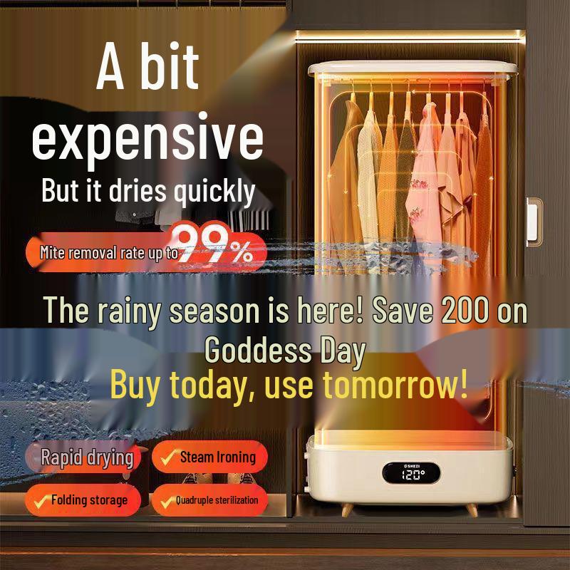 Przenośna Automatyczna Suszarka i Prasowarka do Ubrań: Składany, Sterylizujący, Wyprodukowany w Niemczech do użytku domowego