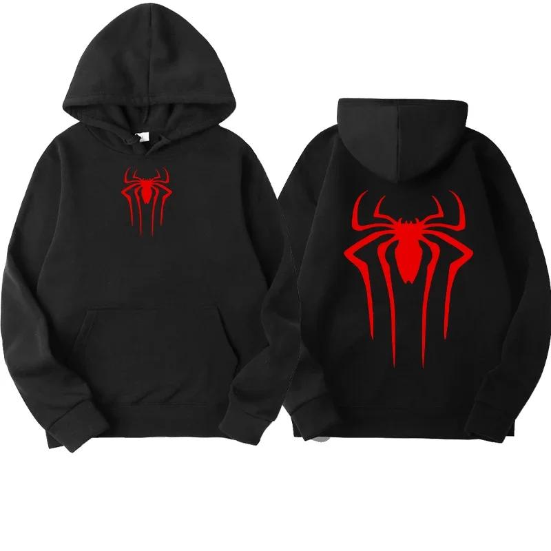 Men's Fashion Printed Spider Hoodie Casual Sweatshirt Top Spider Hoodie Sweatshirt Harajuku Men's and Women's Hoodie Clothing