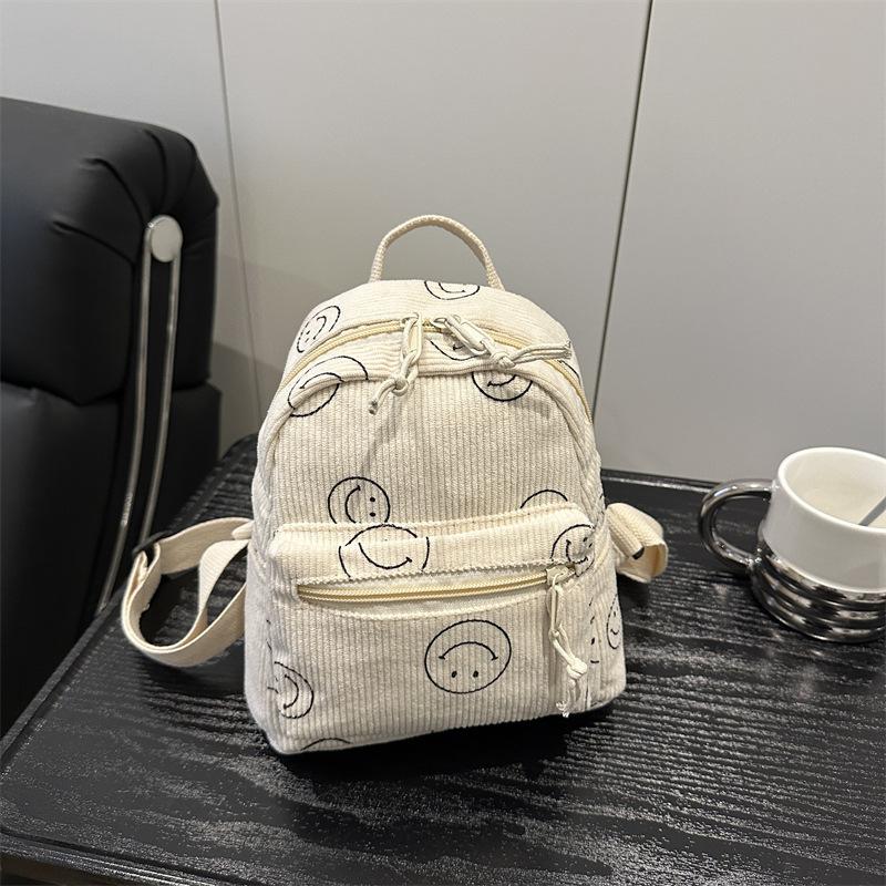 Schoolbag Korean Version Casual Niche Design Simple Retro Spring Solid Color Japanese Women's Backpack Student Schoolbag Women's Backpack