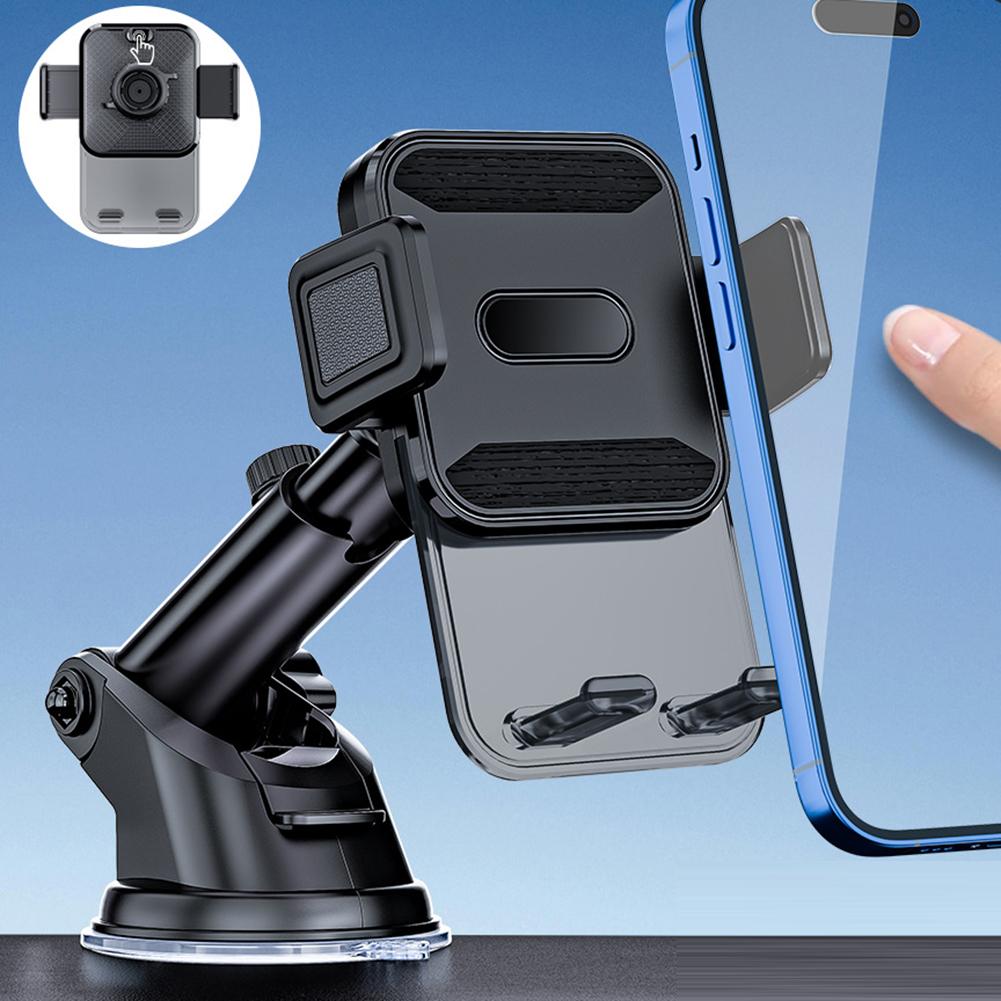 Adjustable Viewing Angle Car Phone Holder Driving Navigation ABS Material Perfect Flexibility Secure Phone Lock