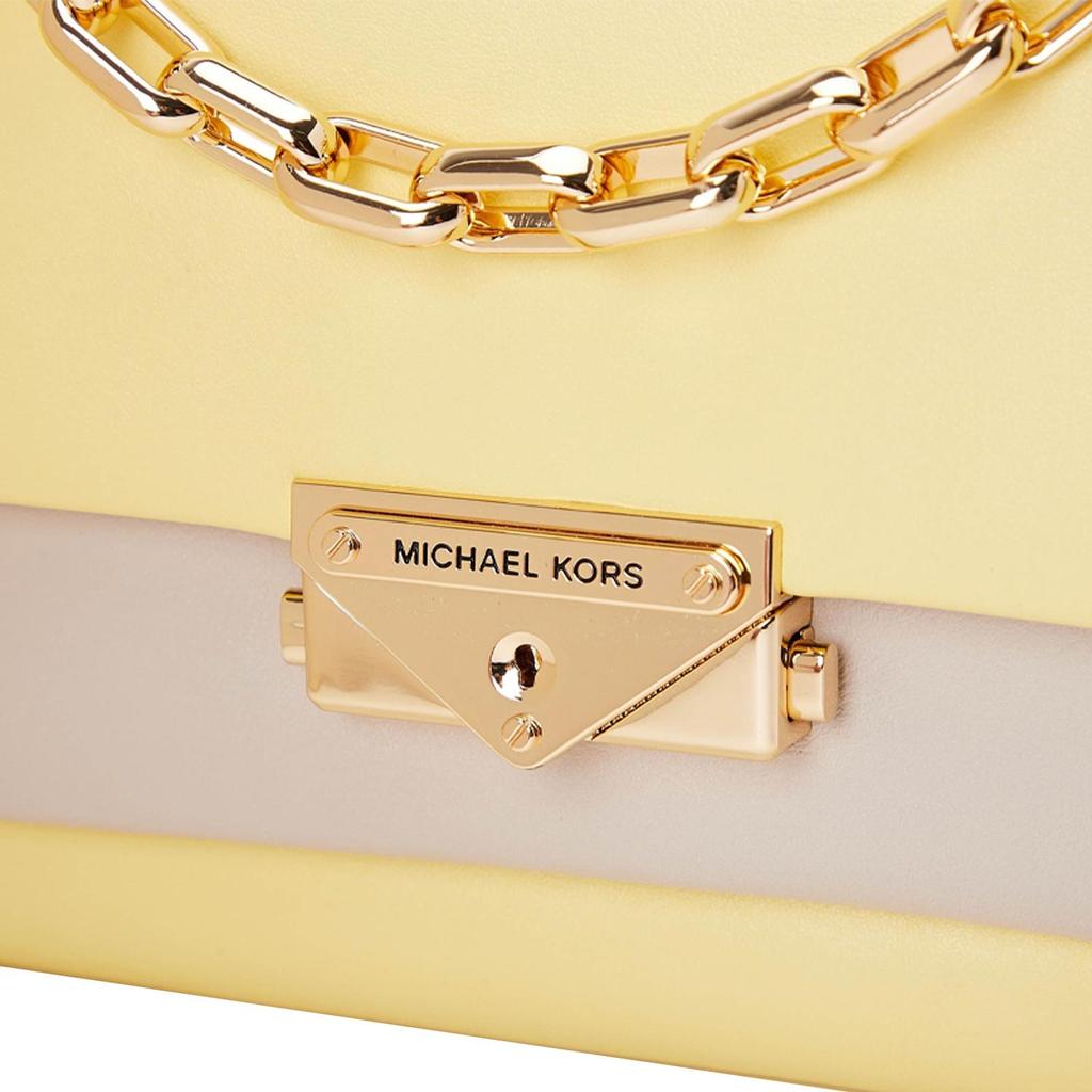 Michael Kors Mk Cece Color Block Chain Commute Crossbody Shoulder Bag Women Bags Goose-Yellow 30T0G0EL2T-733