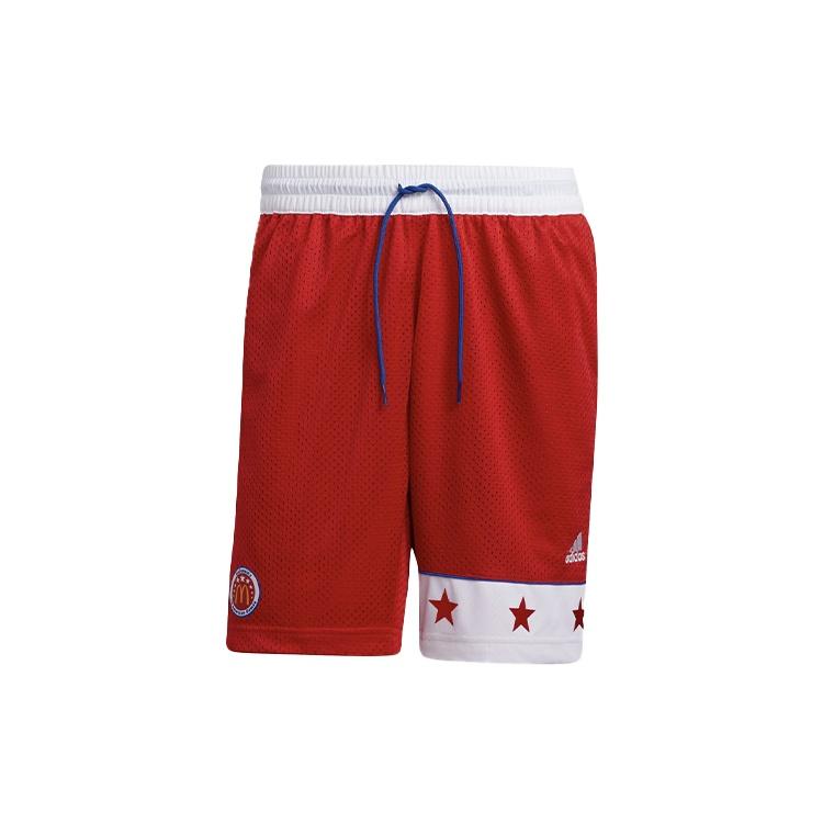 adidas Mcdaag Os Short Retro Patchwork Print Basketball Sports Shorts Red Men s GQ4115 XL