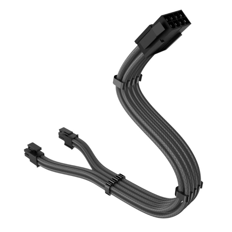 11.8inch CPU 8pin Male to 4+4pin Detachable Male Power Adapter Cable For Modular