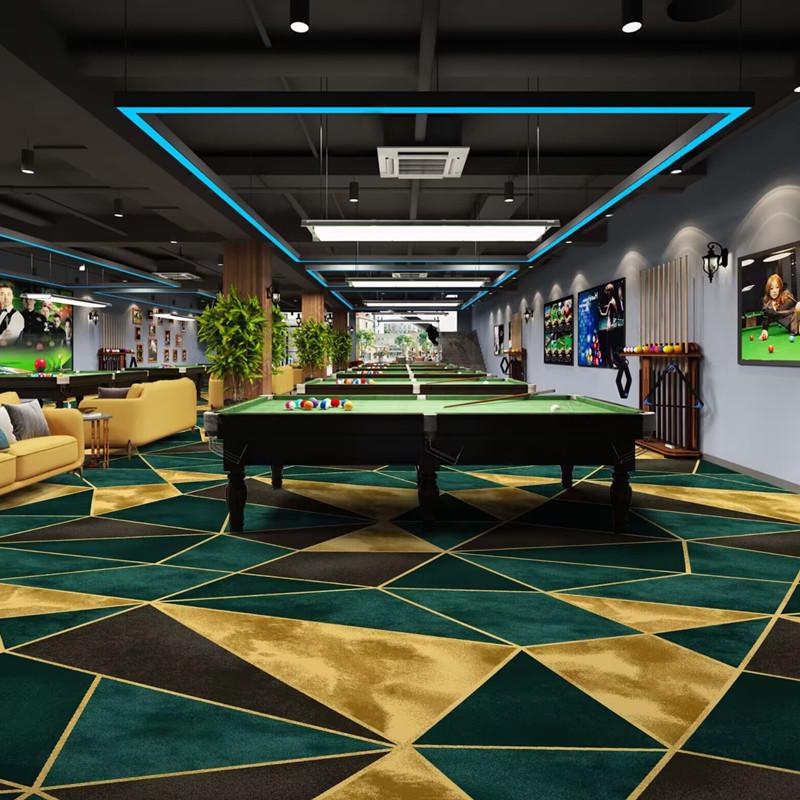 Luxury Printed Carpet for Hotel Billiard, Game, and Recreation Rooms – Wall-to-Wall Hallway and Private Room Flooring