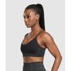 Gymshark Apex Seamless Strappy Sports Bra Black Graphite Grey B3b3k Bb29