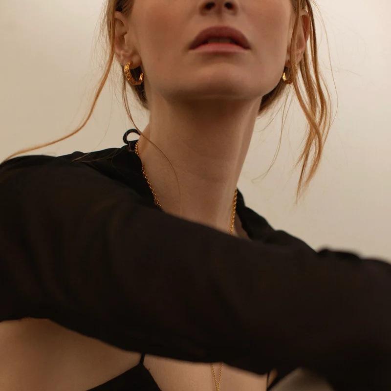 Fashion Commuter Daily Wear Earrings Premium Metal C-Type S925 Silver Needle Earrings Personalized Unique Earrings