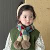 Korean Style Children's Knitted Scarf Soft Warm Winter Neck Collar Boys Girls Plaid Scarf  Gifts