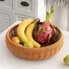 Hand-Woven Rattan Snack & Fruit Basket - Desktop Sundries, Bread, and Steamed Buns Storage Basket