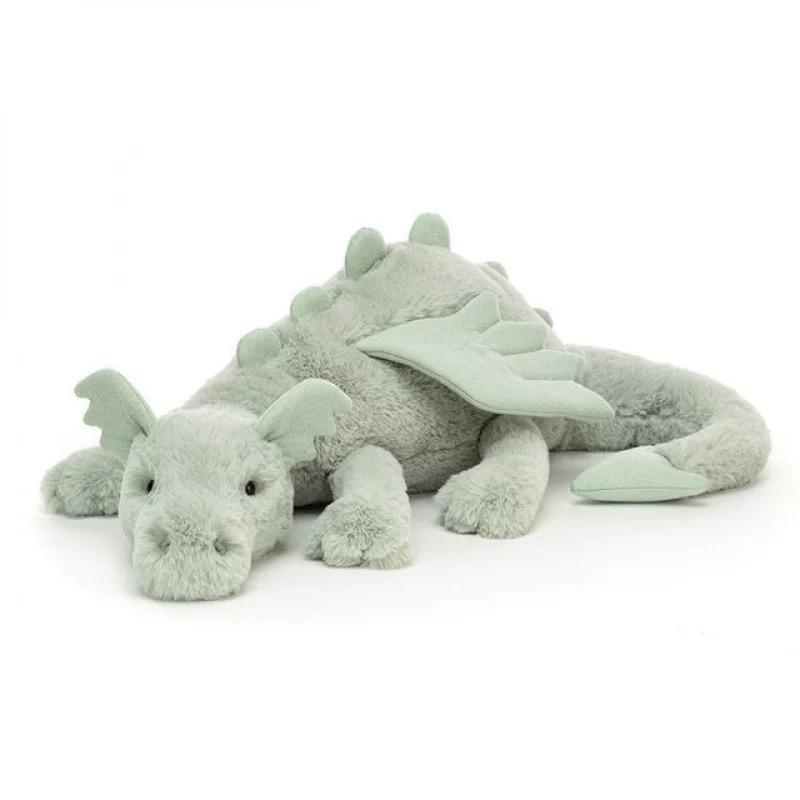 JC Large Size Plush Sky Flying Rainbow Dragon Toy Soft Stuffed Animal Pillow Fun Lazy Snow Dragon Kids Gift