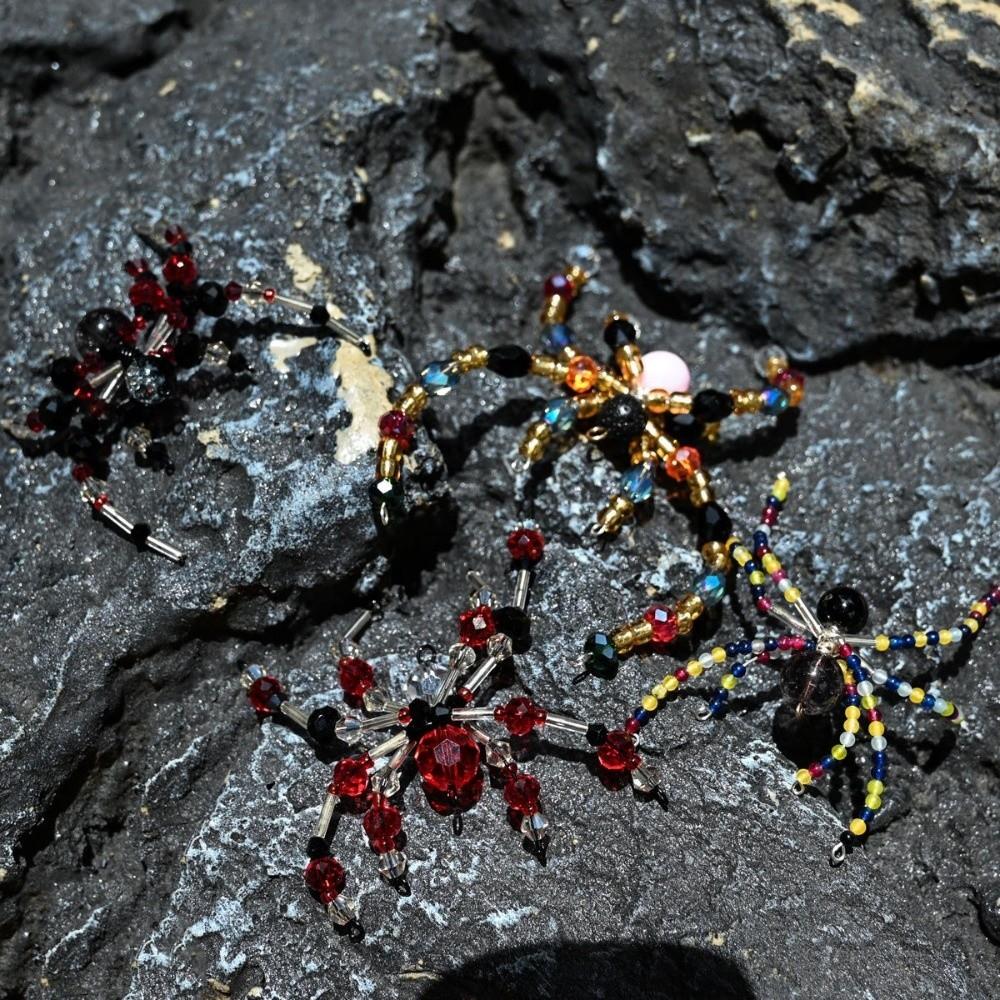 Beaded Beaded Spider Pendant Crystal-Like Faceted Beads Spider Party Decor  Window Display
