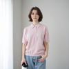 Ease Half Placket Lapel 0 Wool Sweater Women's Early Autumn Short-sleeved Inner Solid Color Simple Pullover Bottoming Shirt