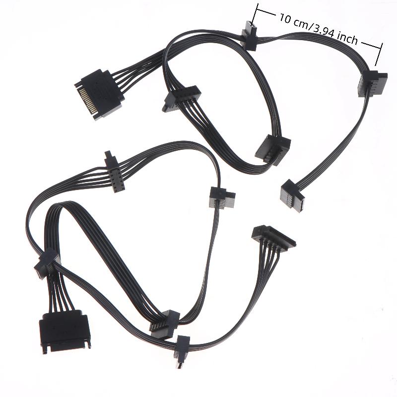 15 Pin Sata Power Supply Splitter Cable Hard Drive 1 Male To 3/4/5/6 Female Extension Power Cord For Diy Pc Server