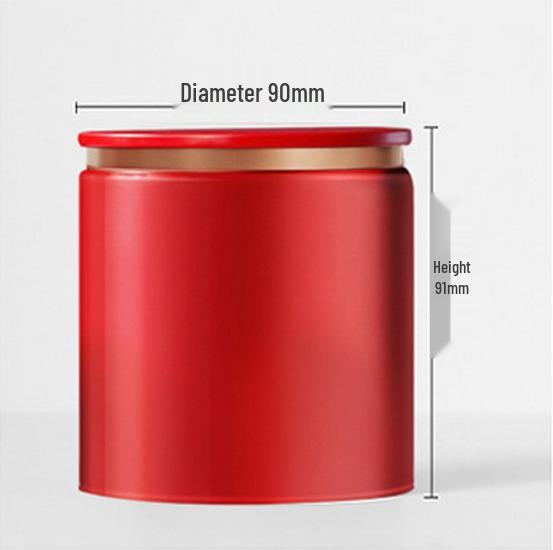 Round Tinplate Tea Can for Longjing & Xinyang Maojian Tea, Three Liang Capacity