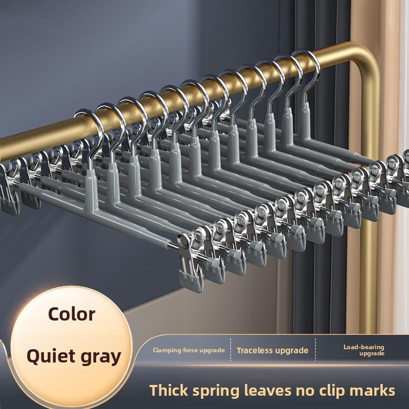 Stainless Steel Pants Hangers With Nonslip Clips For Home Storage And Laundry Organization