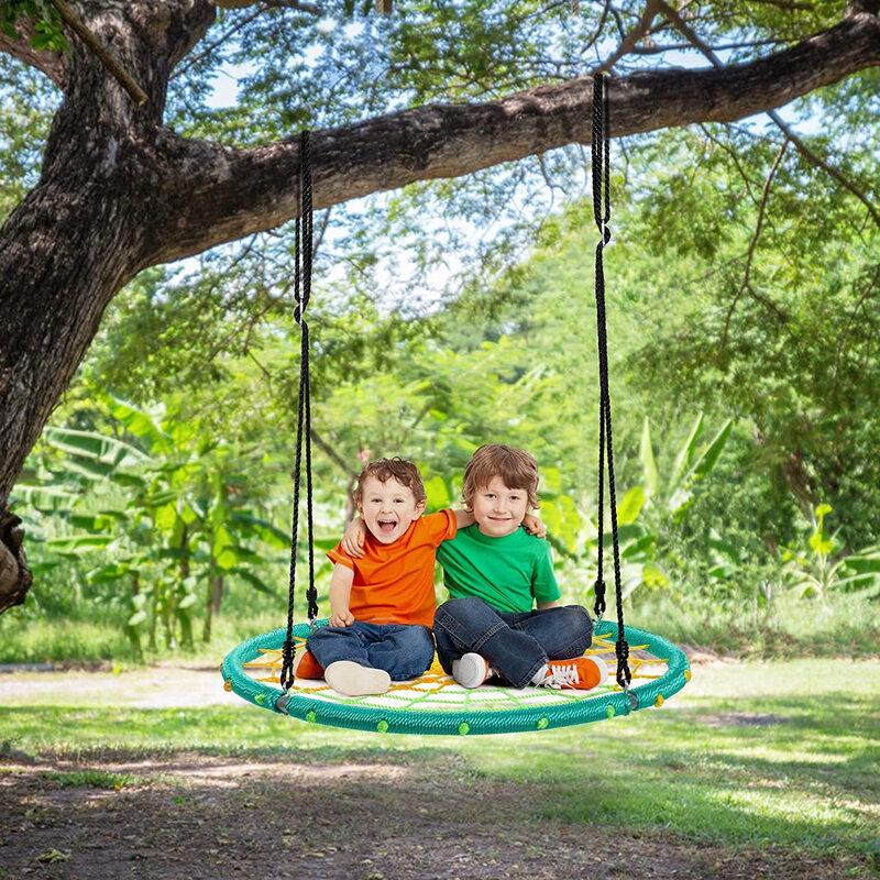 Bird's Nest Colorful Mesh Disc Swing for Kids